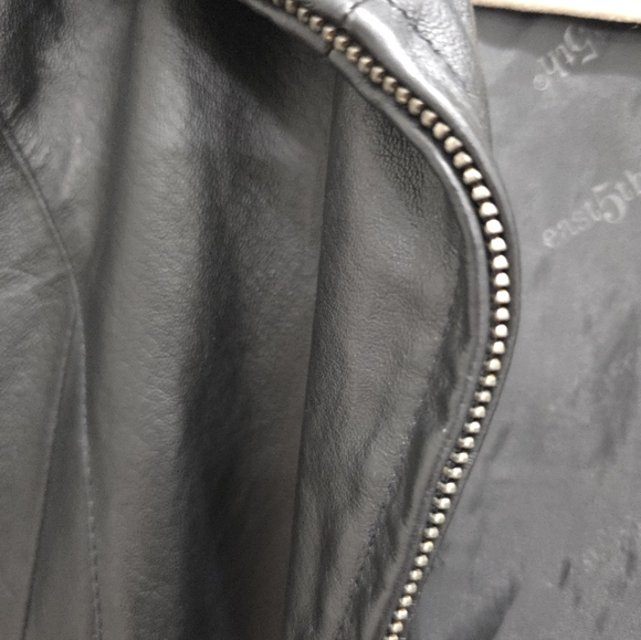 east 5th Genuine 100% NAPA Black Leather Womens Jacket Zip Up Small EUC - Picture 12 of 13